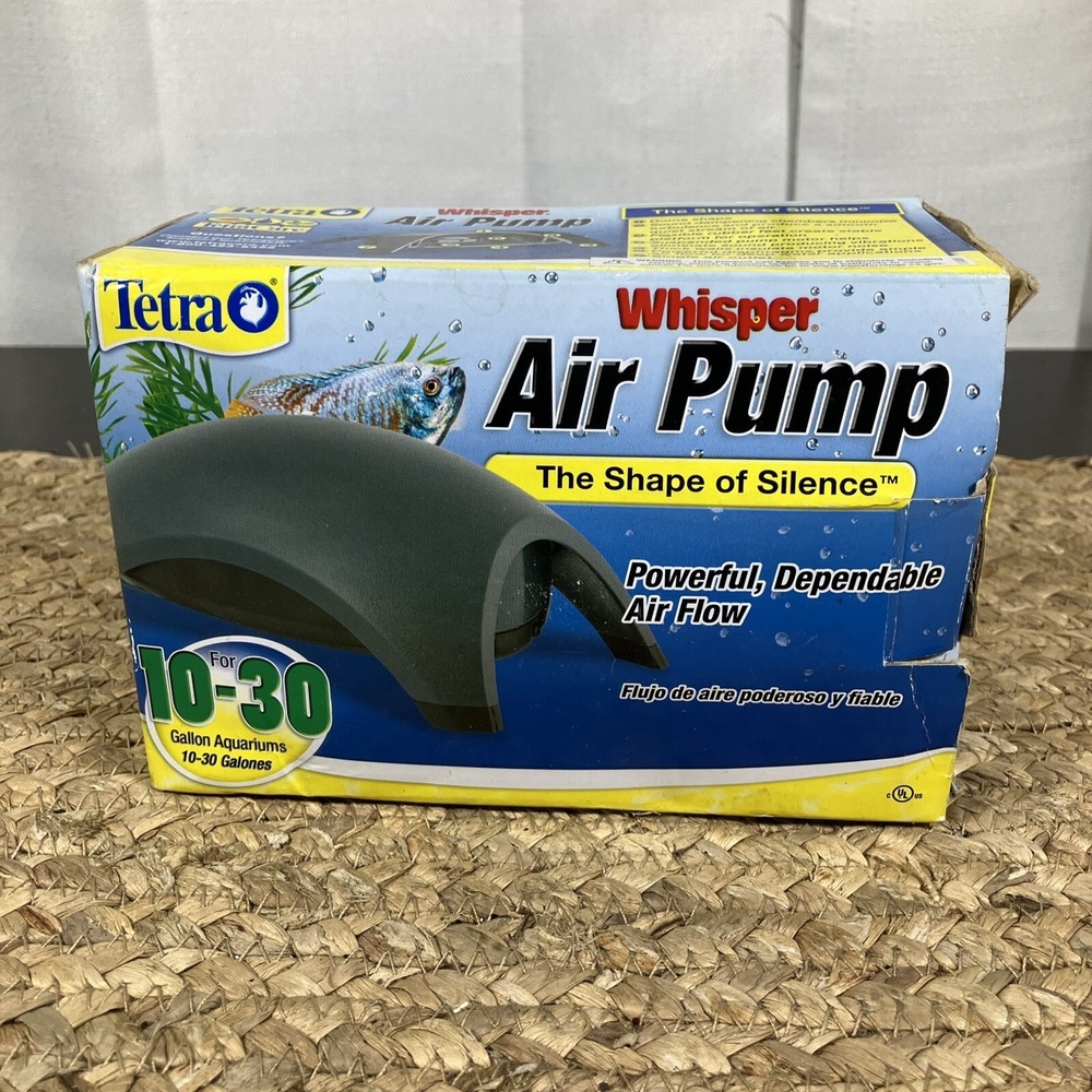 Tetra Whisper Aquarium Air Pump for 10 to 30 Gallon Aquariums NEW OPEN BOX